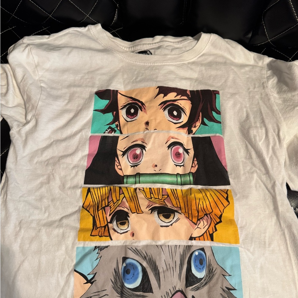 Anime Character Graphic Long Sleeve Tee - White